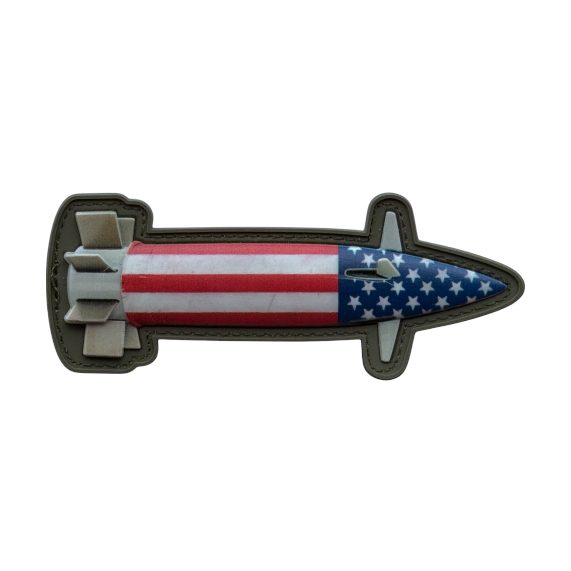 Missile in USA camo. tactical military 3D PVC Hook and loop patch.