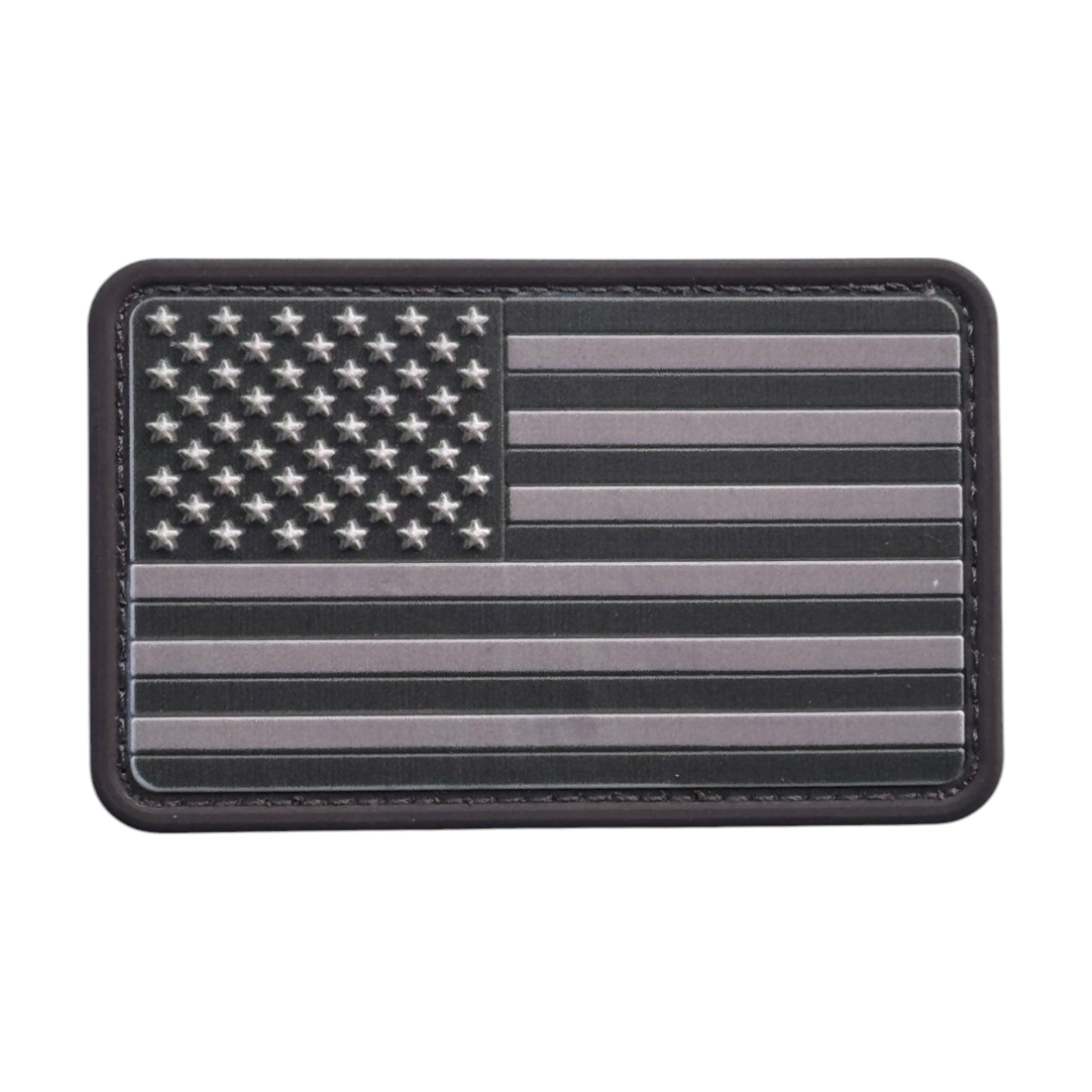 Brown USA Flag on tactical military 3D PVC Hook and loop patch. 