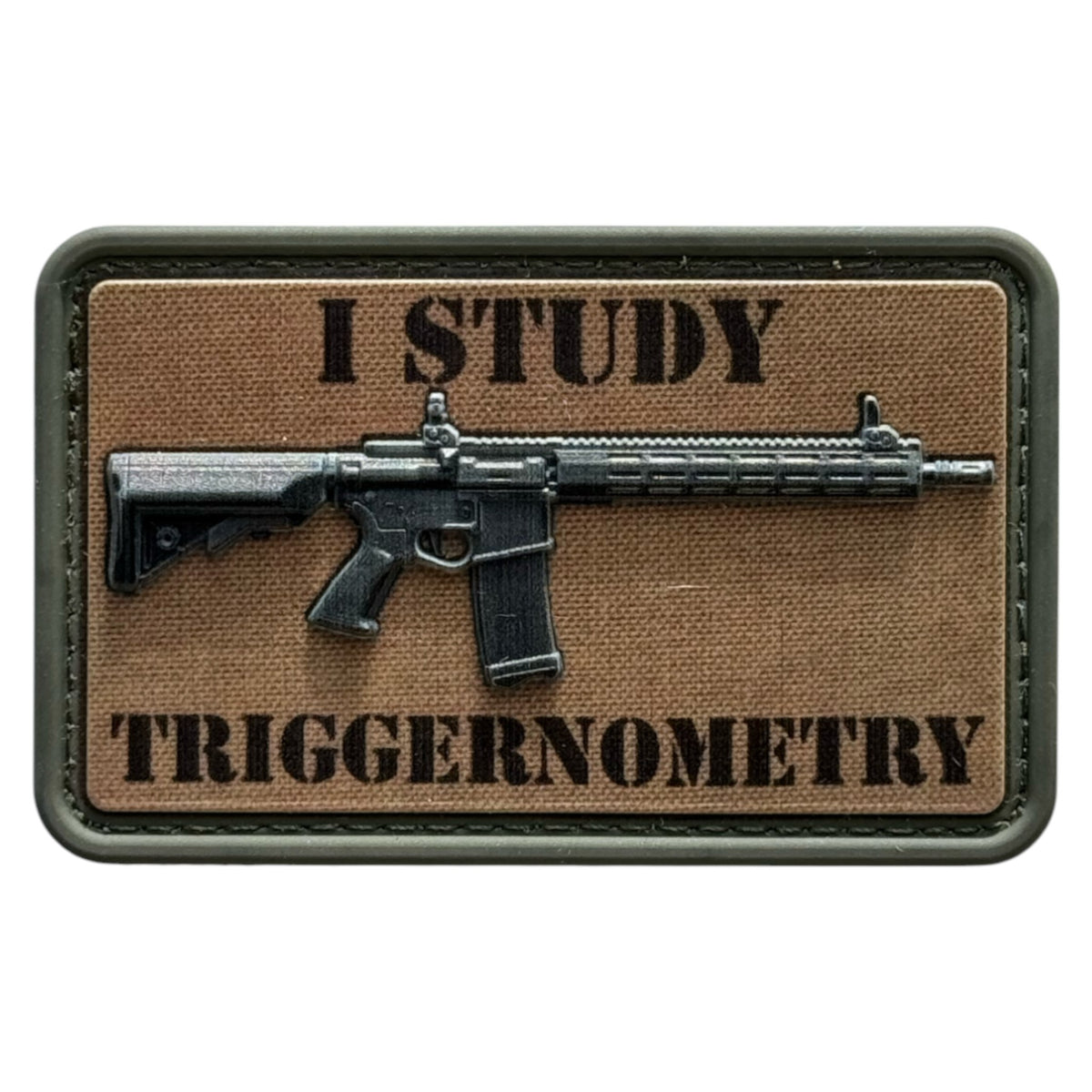 I STUDY TRIGGERNOMETRY PVC Patch | AR-15 Morale Patch | Art Patches USA ...