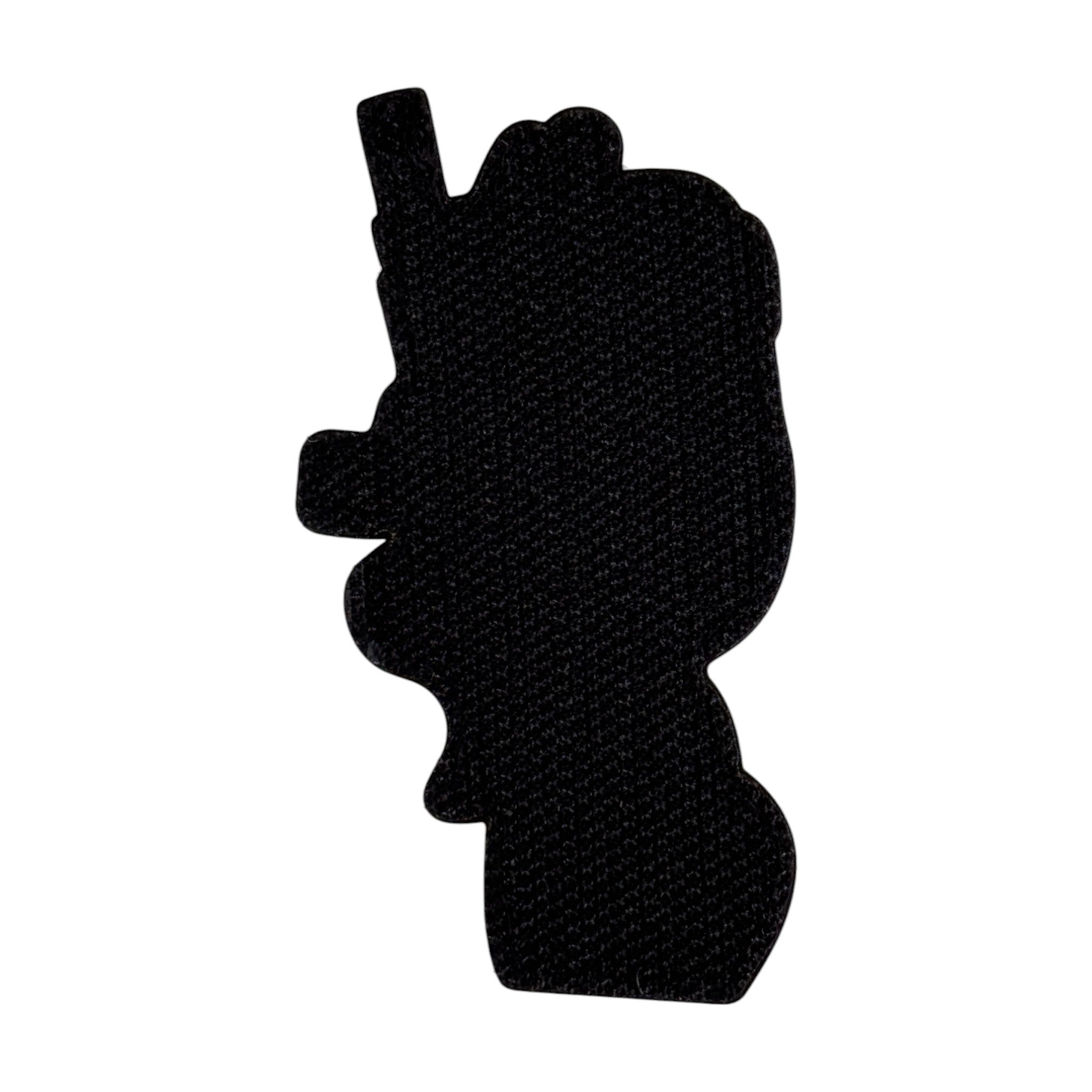 Pinup girl tactical military 3D PVC Hook and loop patch. Back view