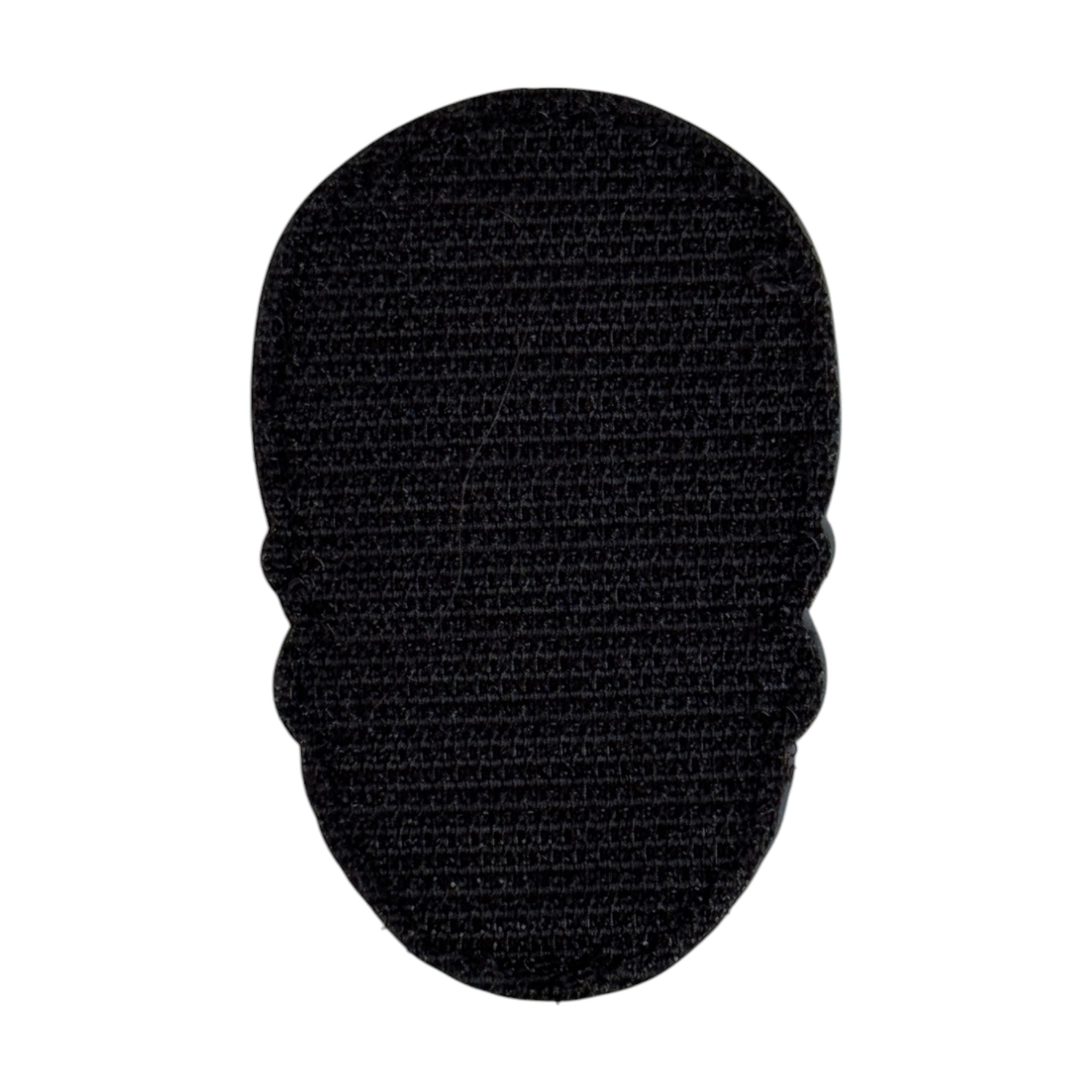 bearded skull on tactical military 3D PVC Hook and loop patch. Back view
