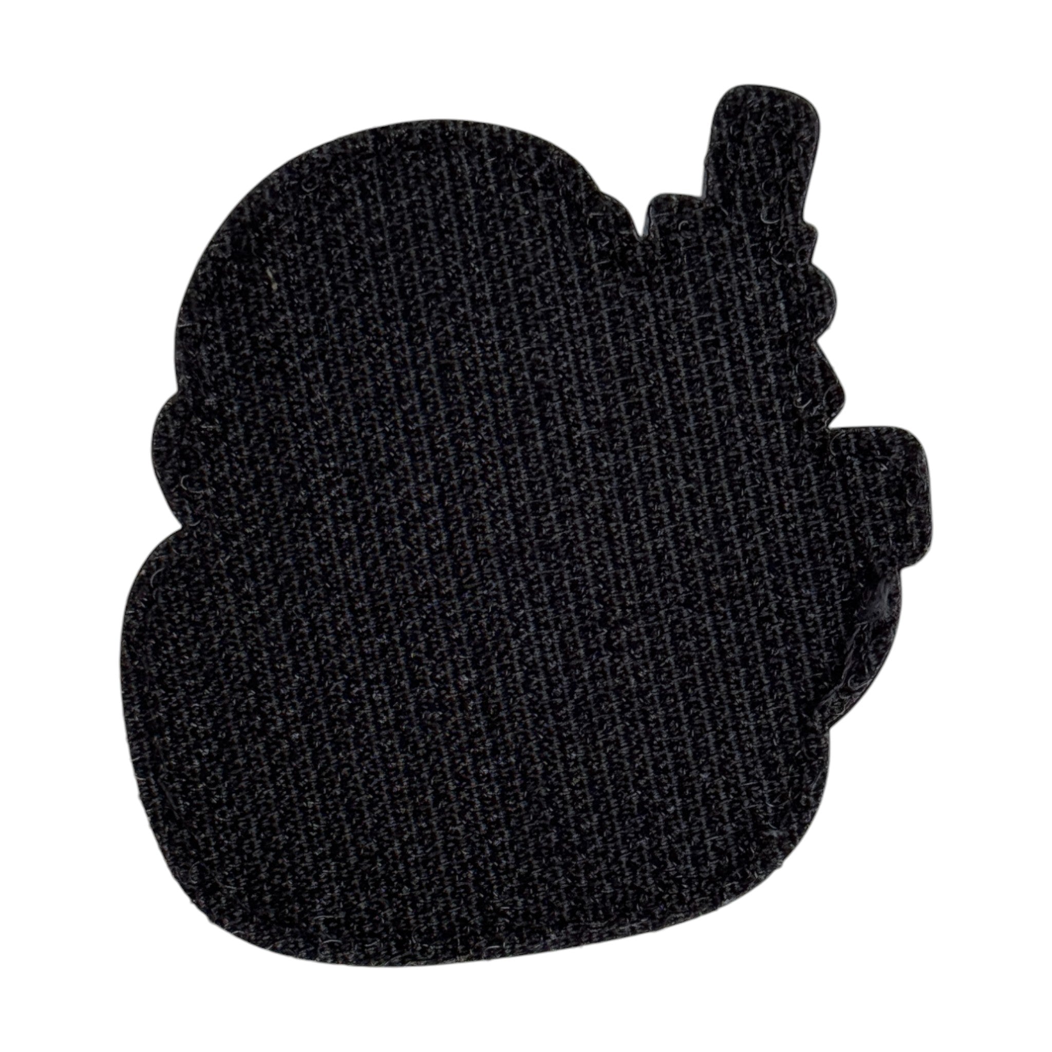 duck 3D PVC Velcro patch with hook and loop backing. Back view