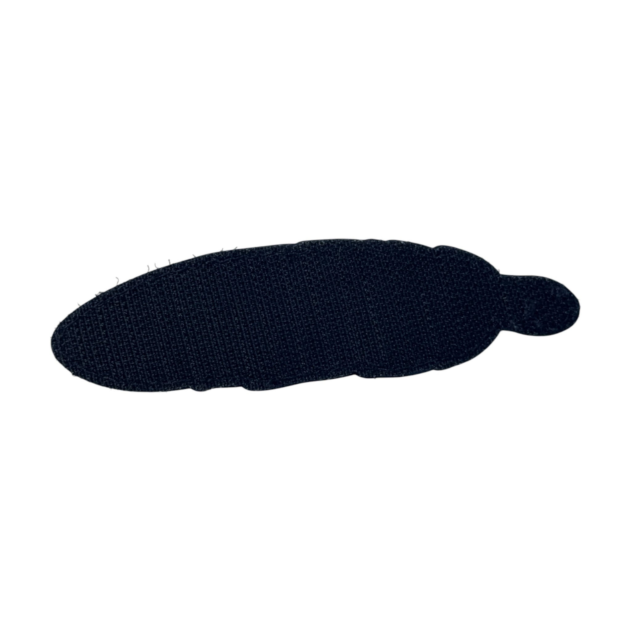feather 3D PVC Velcro patch with hook and loop backing. Back view
