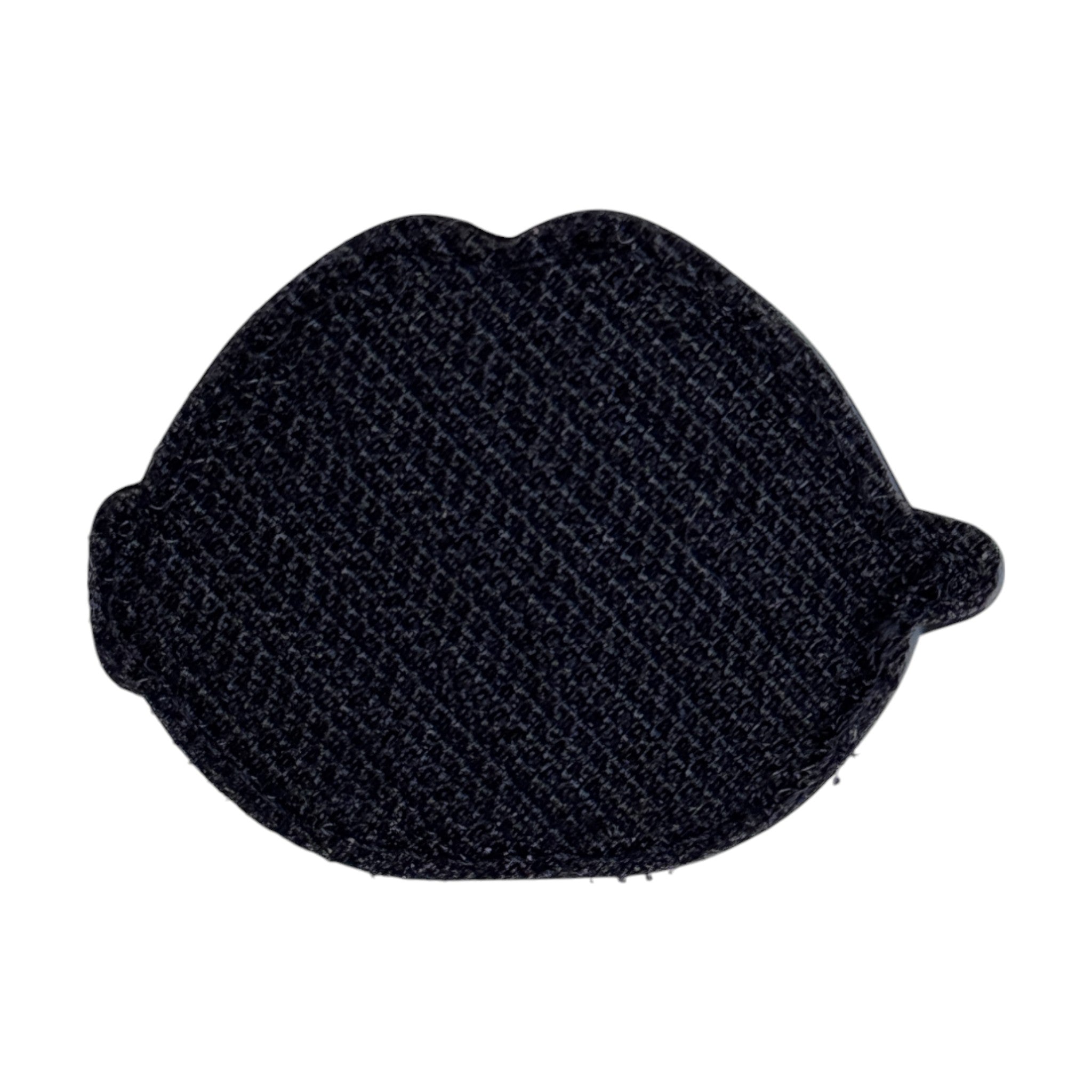 lips with bullet tactical military 3D PVC Hook and loop patch. Back view